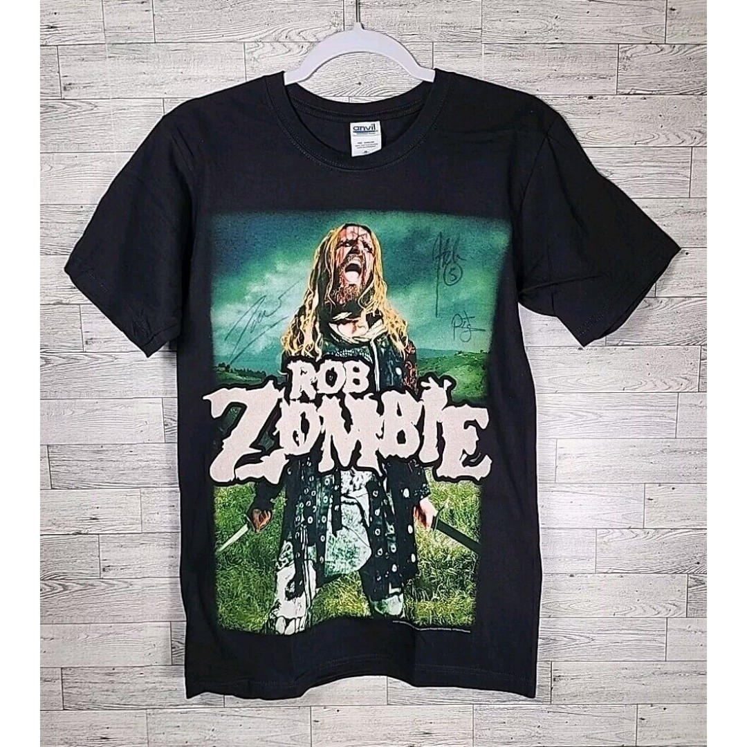 Rob Zombie Signed Shirt Band Autographed Hell On Earth Tour 2011 John 5 Piggy D