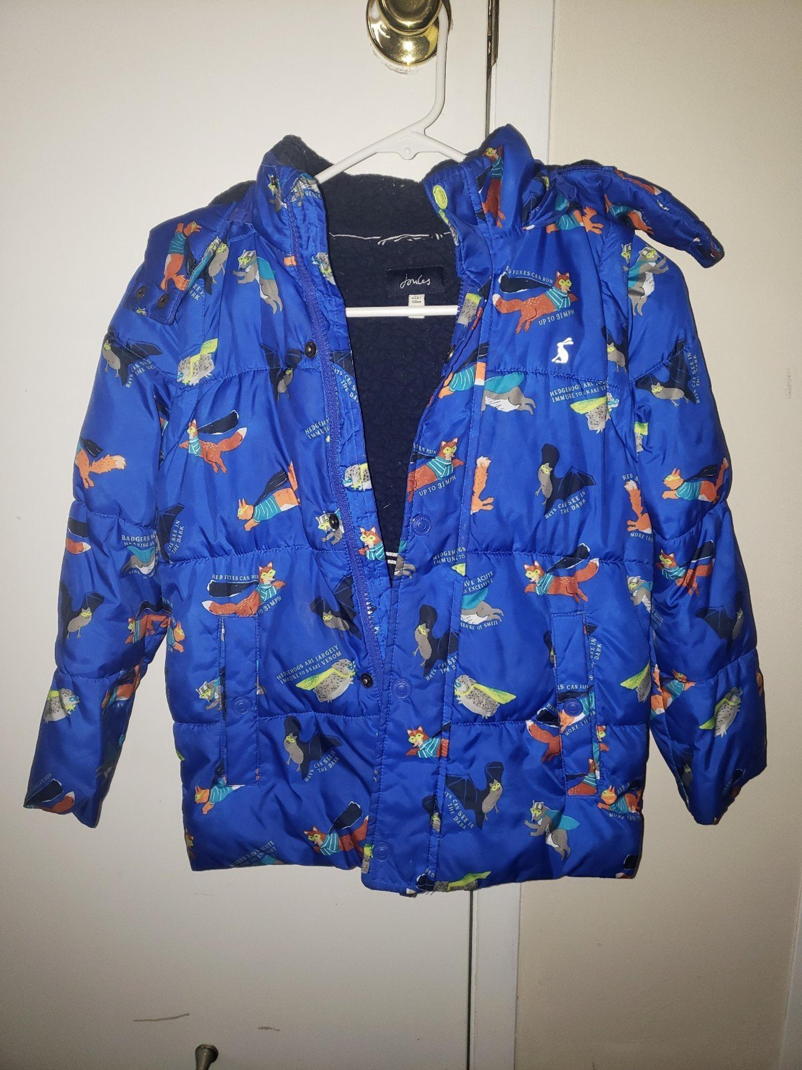 Joules coat with zip off sleeves to wear as a vest & zip off hood