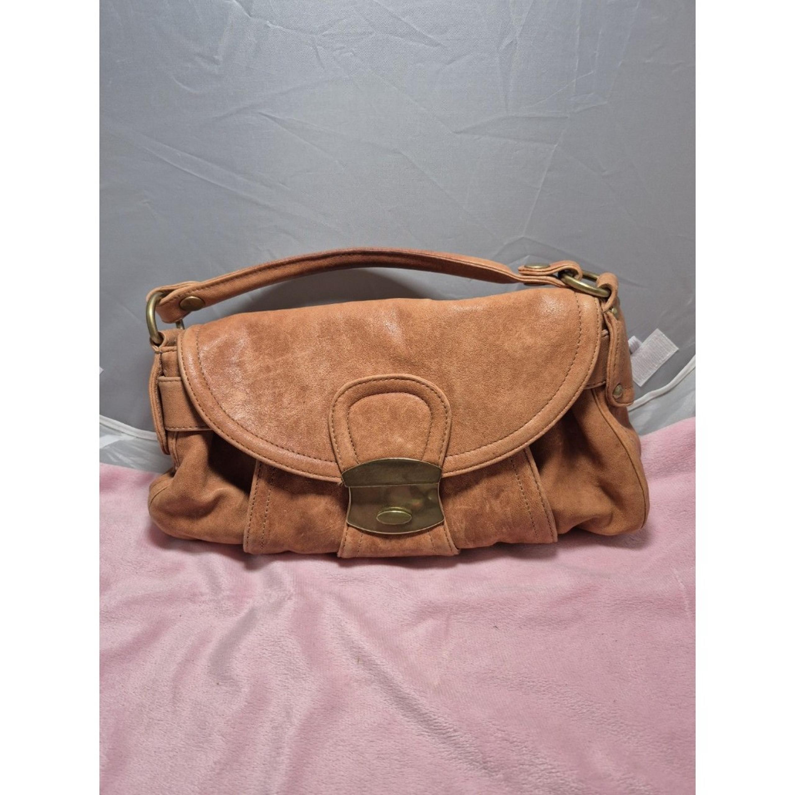 Vintage Kooba Brown Tan Leather Slouchy Grunge Boho Hippie Shoulder Purse Bag