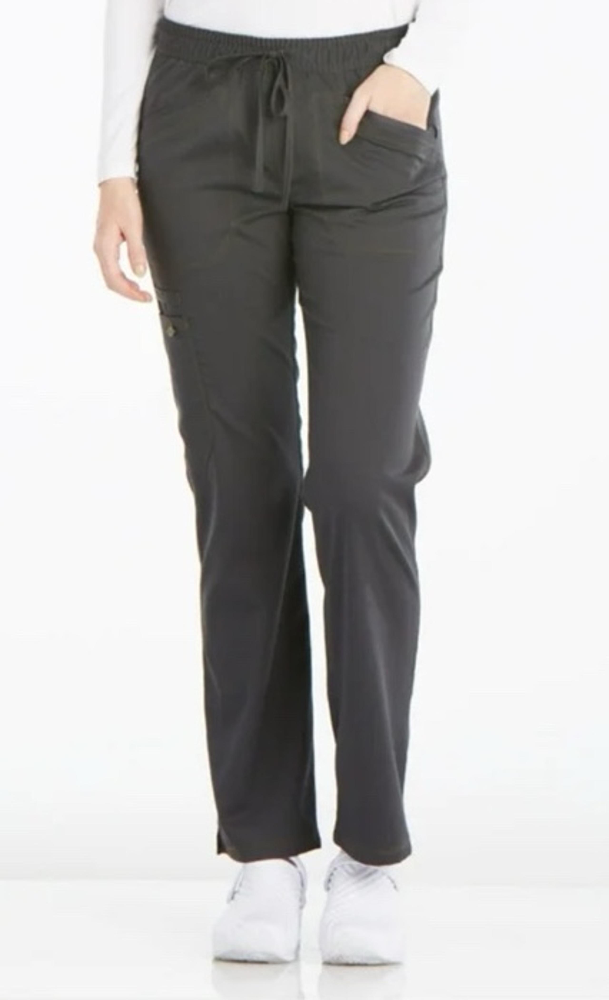 NWT Dickies Essence Womens Plus 4X Cargo Scrub Pants Pewter Gray Stretch Scrubs