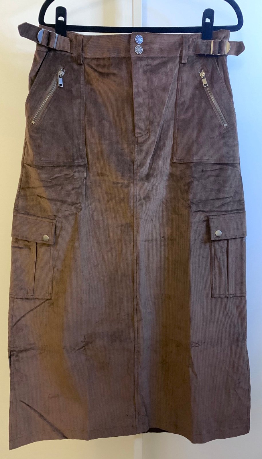 Delia’s Brown Corduroy Maxi Skirt Y2K Boho Large