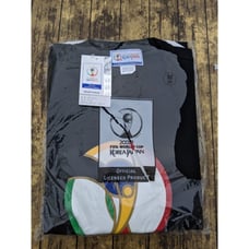 NWT NEW! Vintage 2002 FIFA World Cup Korea Japan Black Shirt Sz 95 Medium