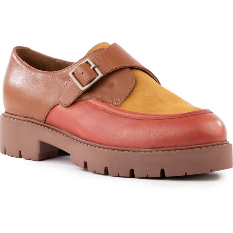 Seychelles Catch Me Monk Strap tan Loafer size 8