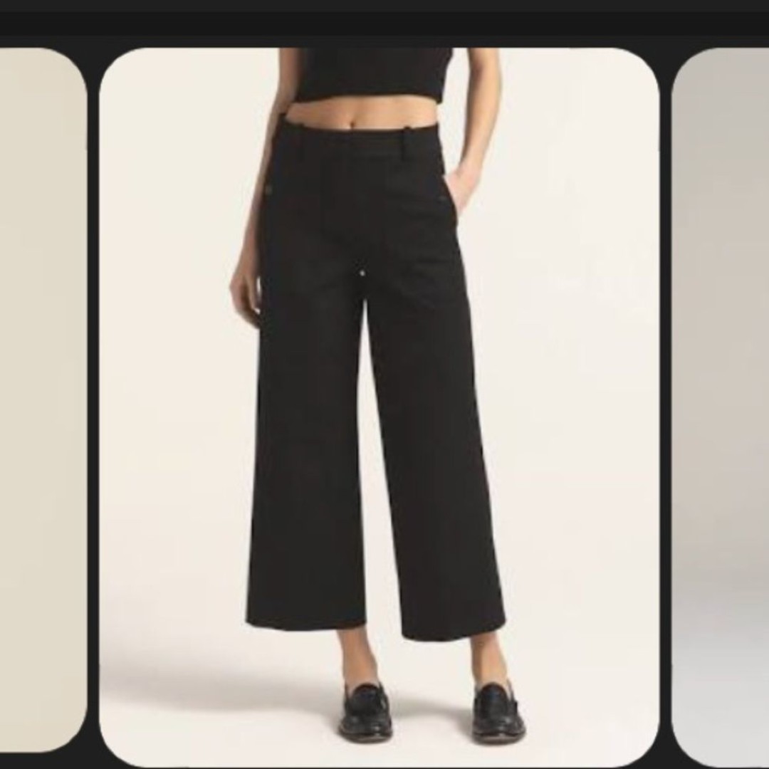 J Crew Women Sydney Wide Leg Pant Size 12 Preppy In Bi Stretch Cotton Blend