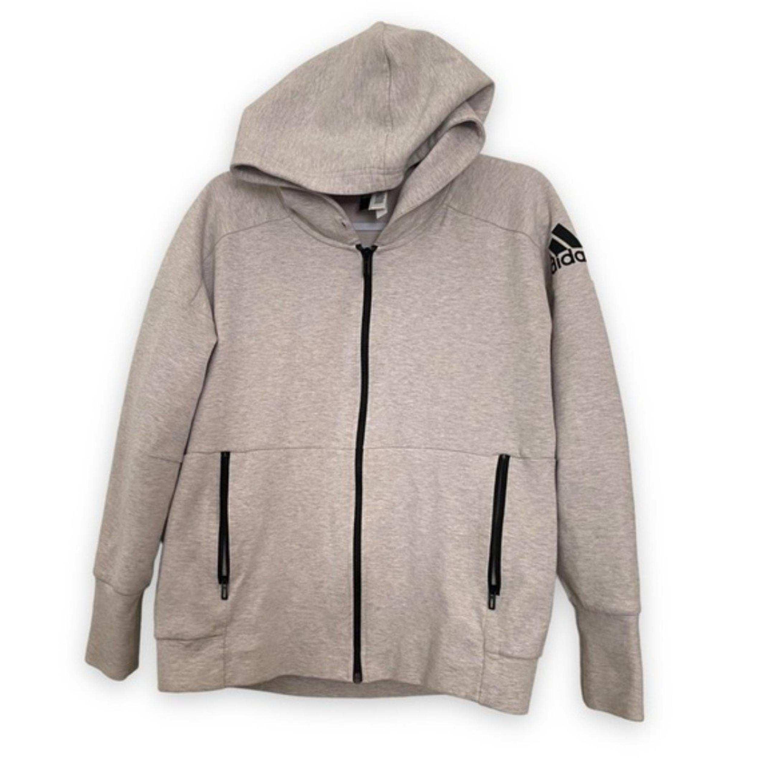 Adidas ID Stadium Full Zip Hoodie Sweater Women’s Gray Hoodie Gray Pullover