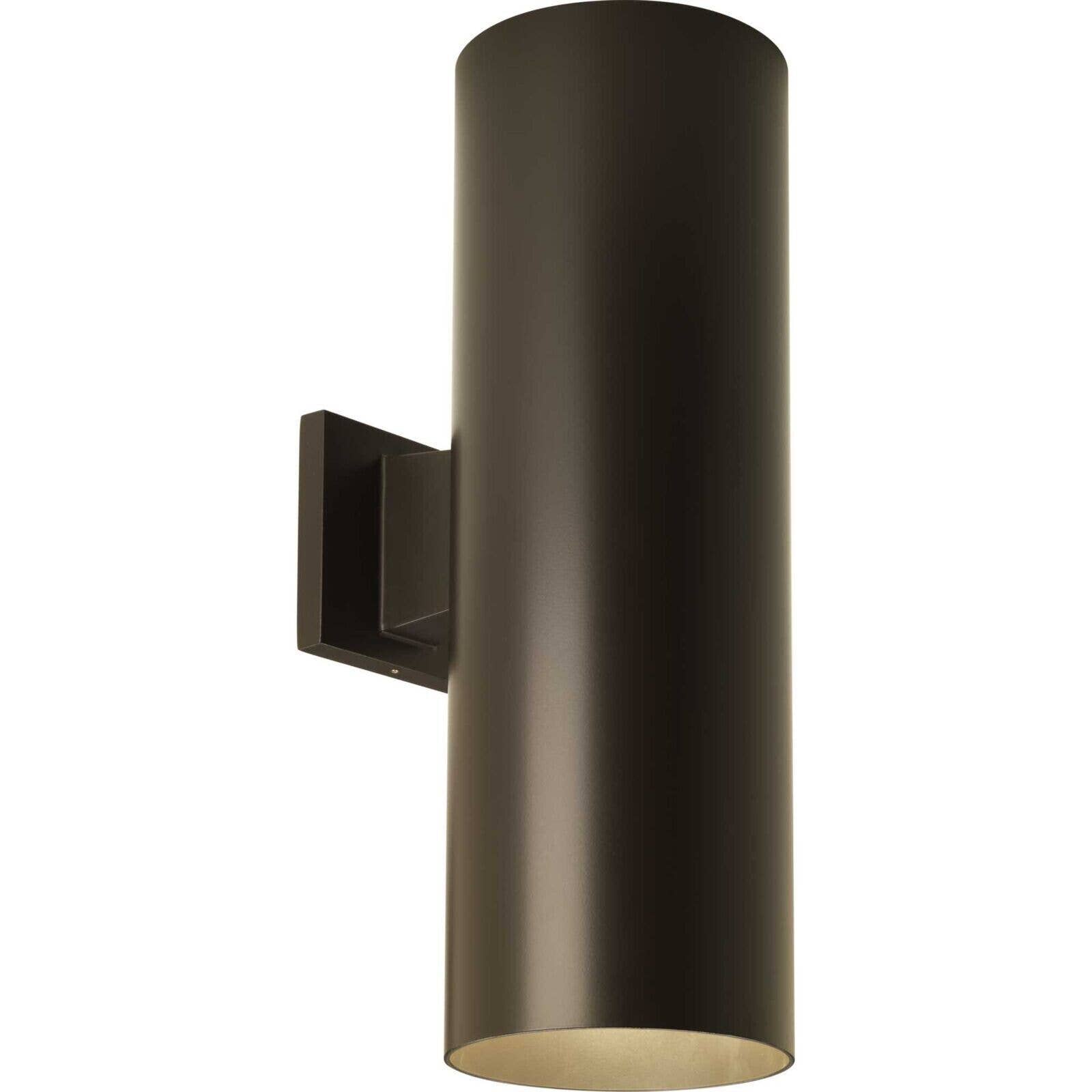Progress Lighting 6-in Cylinder Outdoor Antique Bronze Wall Lantern LED Light
