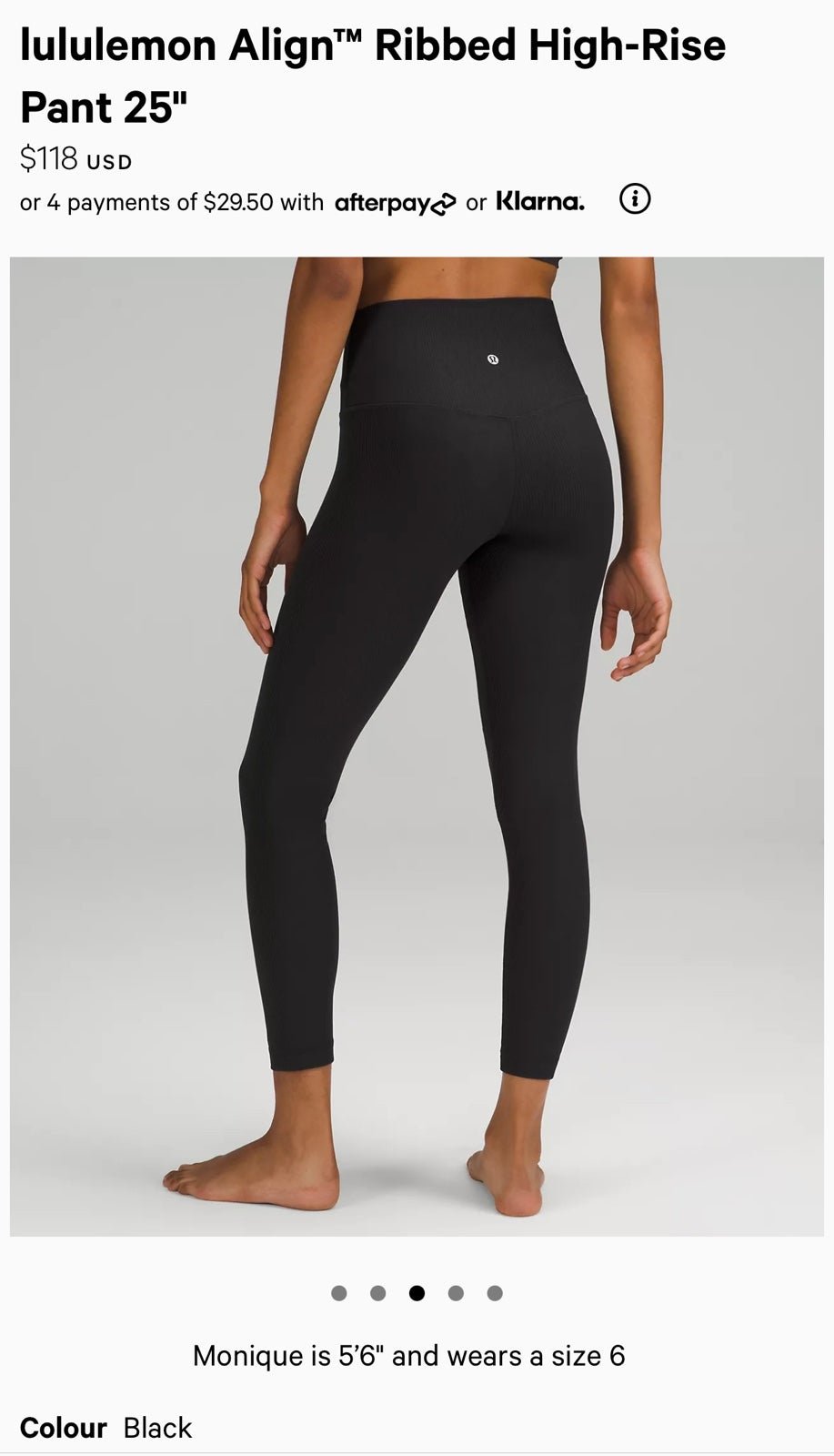 lululemon Align™ High-Rise Ribbed Pant 25