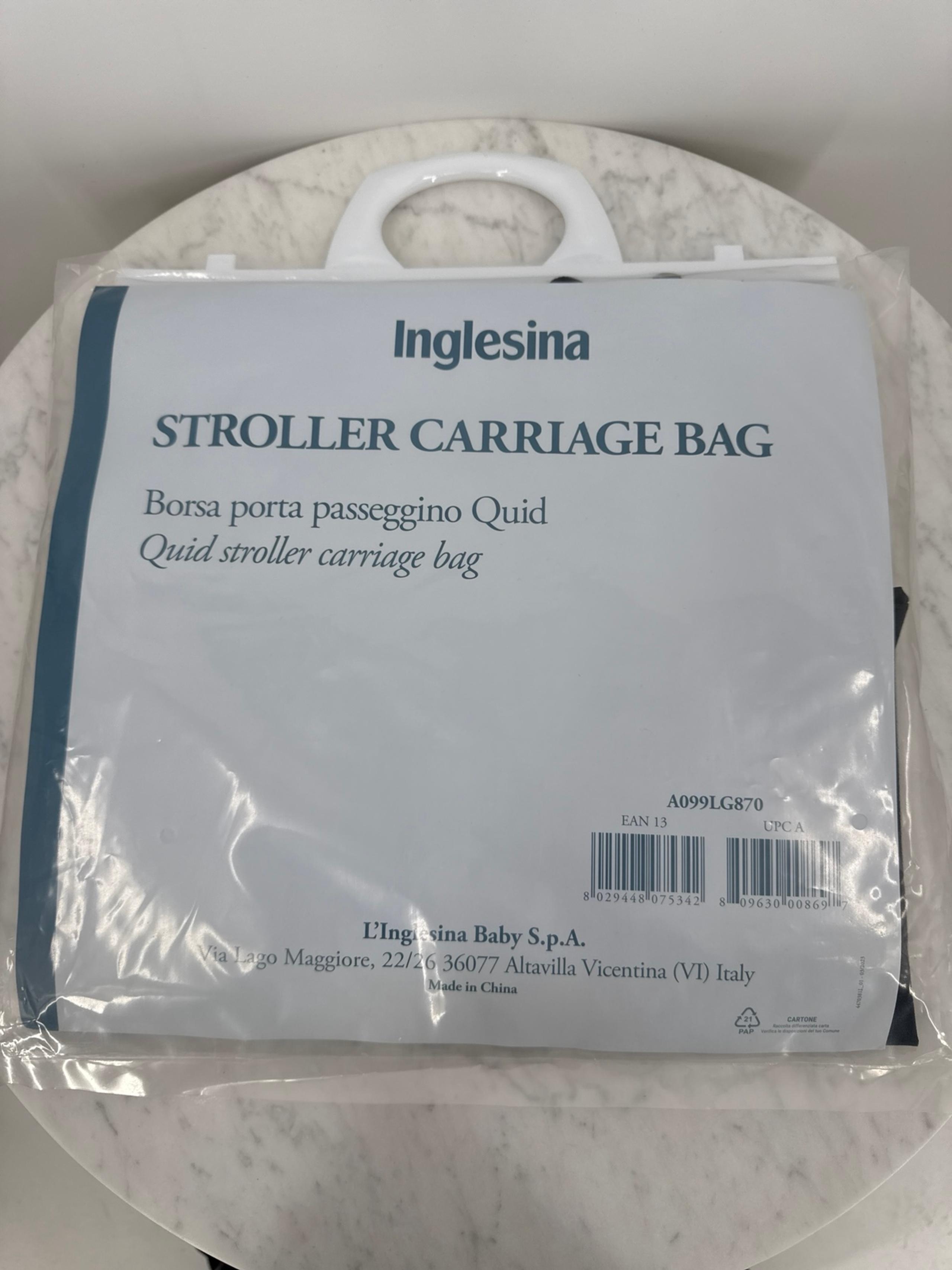 Inglesina Stroller Quid Carrier Carriage Bag Black Brand New