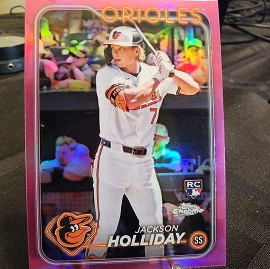 2024 Topps Chrome Jackson Holliday Pink Refractor Rookie Baltimore Orioles RC