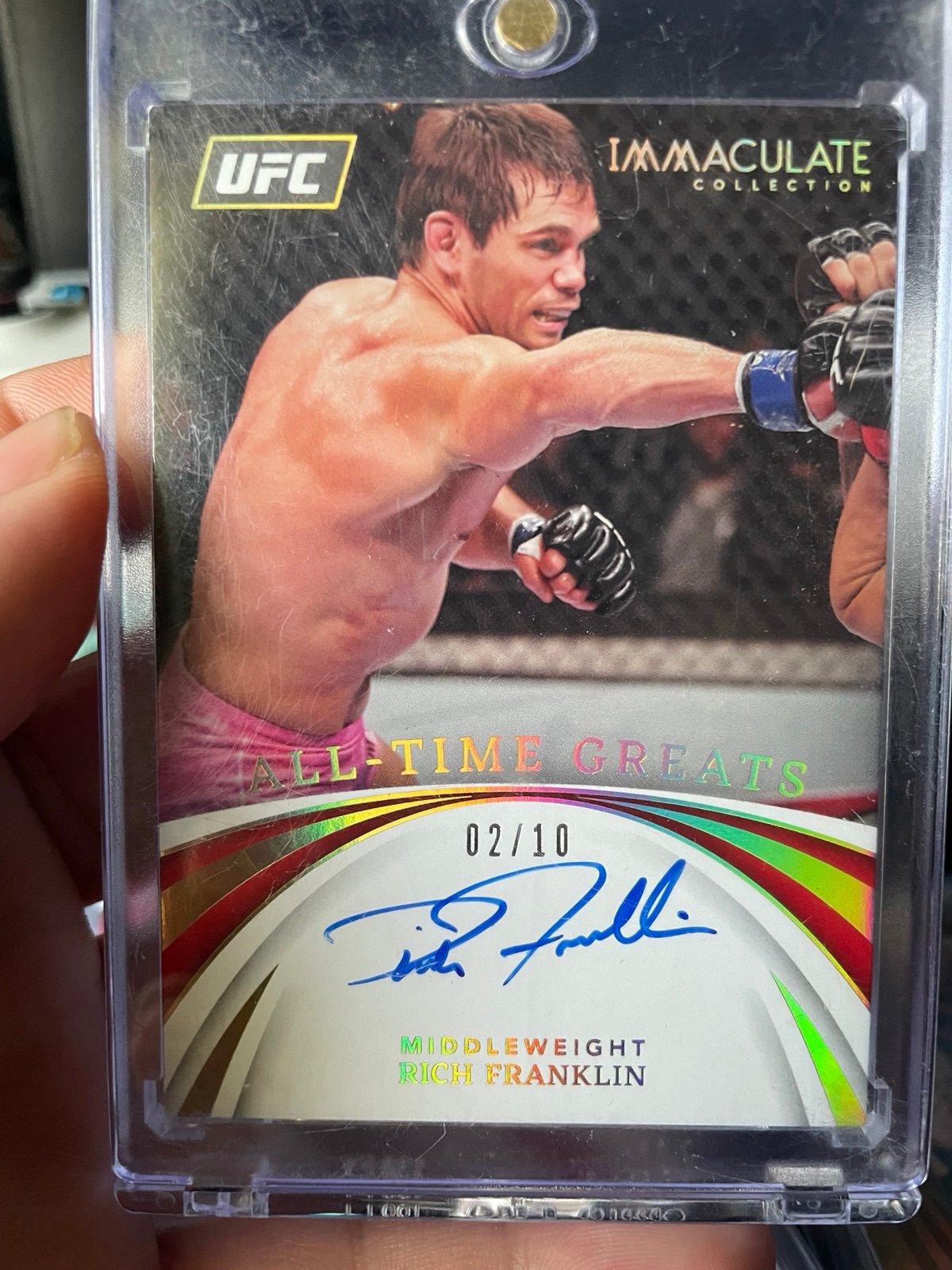 Rich Franklin on card auto