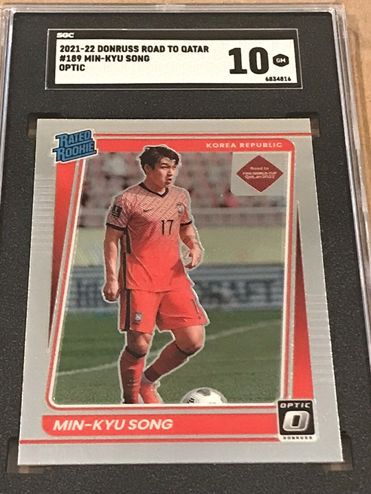 MIN-KYU SONG 2021-22 OPTIC Road to Qatar Rated Rookie 189 SGC 10 Korea Republic