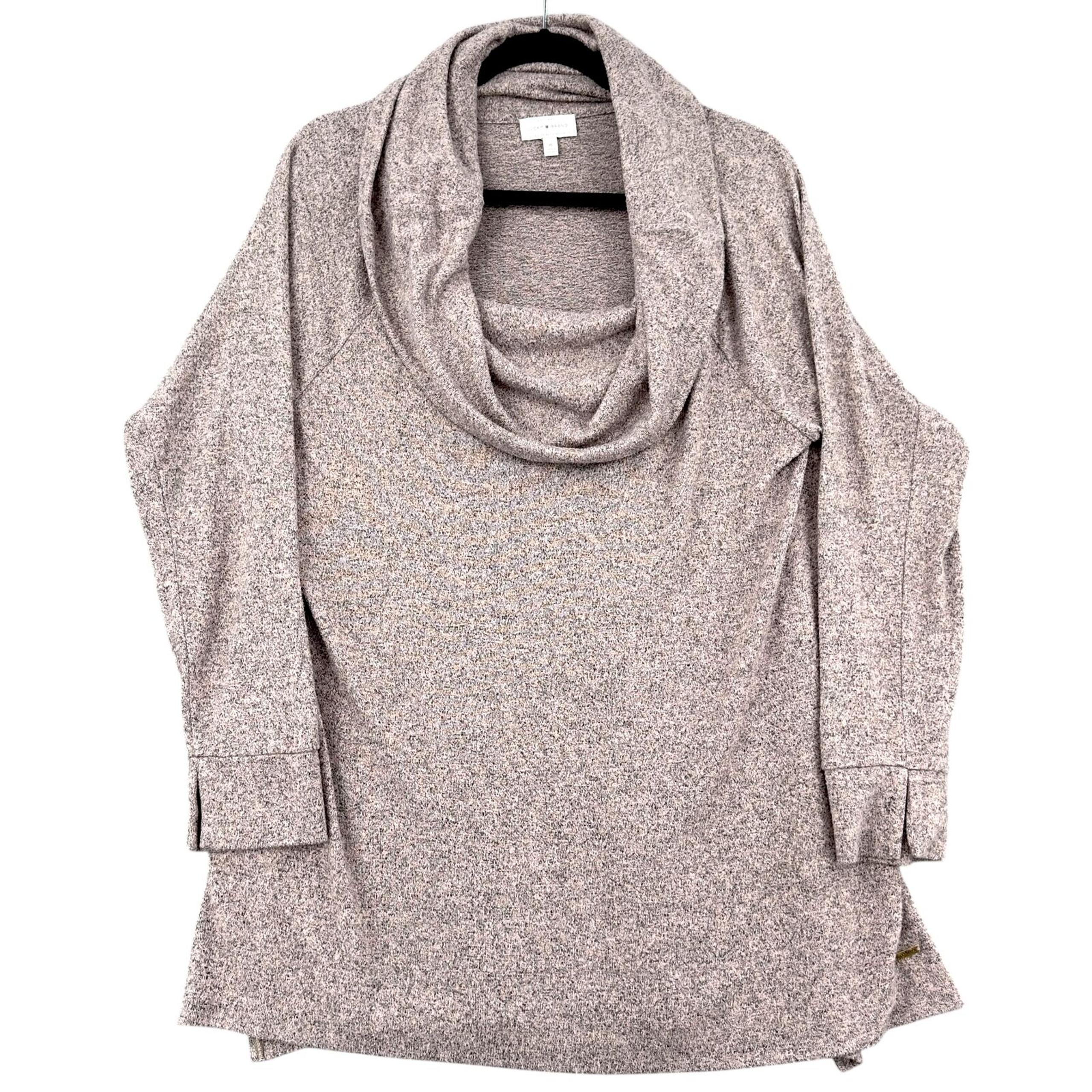 Lucky Brand Pink Heather Cowl Neck Long Sleeve Pullover Sweater Size XL