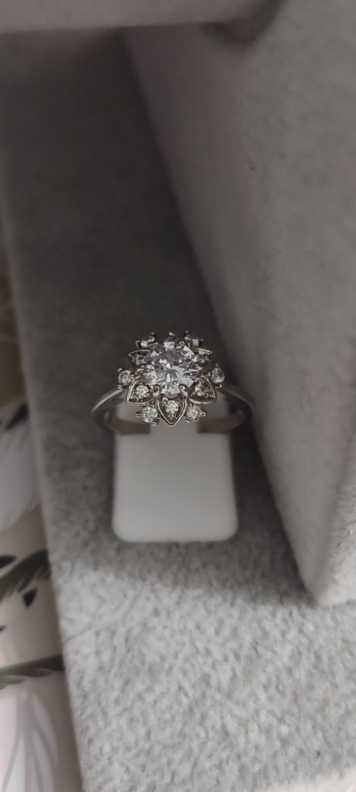 Real 925 Oval Engagement Dainty size 8 lotus flower ring labculture diamond 925