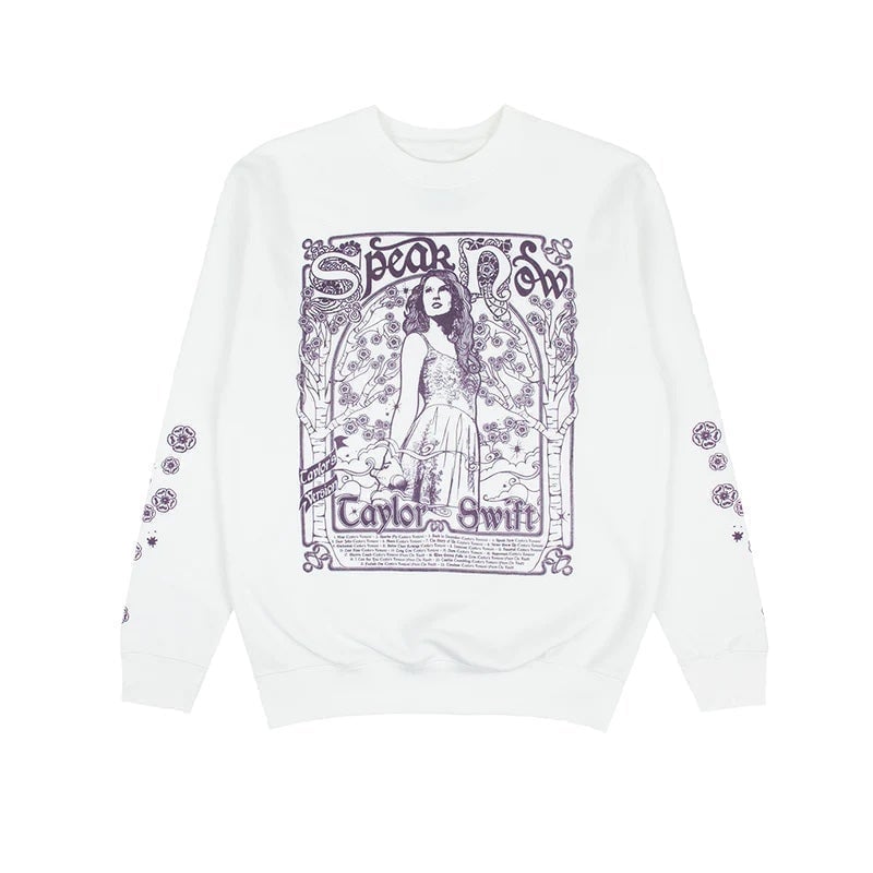 Taylor Swift Speak Now (Taylor’s Version) Tracklist White Crewneck