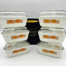 Vintage Pyrex JAJ 6 Sunflower (1978) Serve-It-Dishes