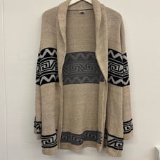 Ecote Anthropologie Aztec Southwestern Shawl Collar Open-front Cardigan Medium