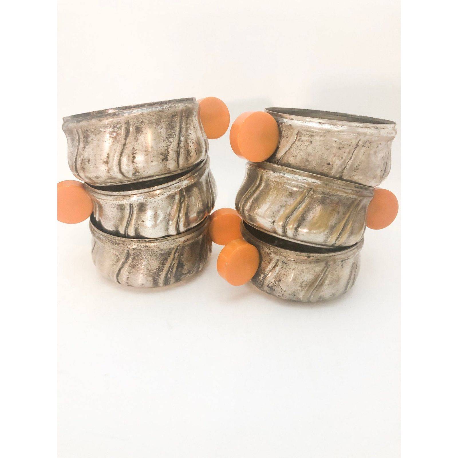 6 Silver Plate and Bakelite Punch Cup