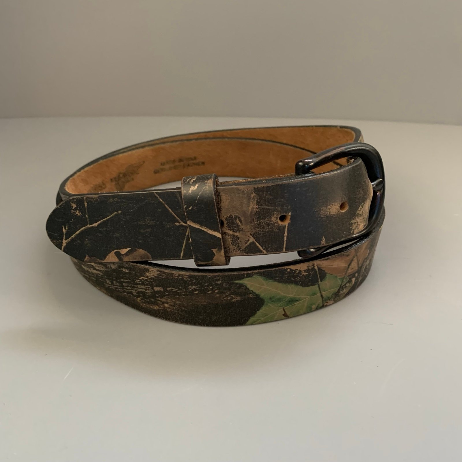 Red Wing Shoes Leather Mens Mossy Oak Camouflage 96555 Work Hunting Belt 40 USA