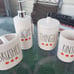 Rae Dunn pumpkin Bathroom Set