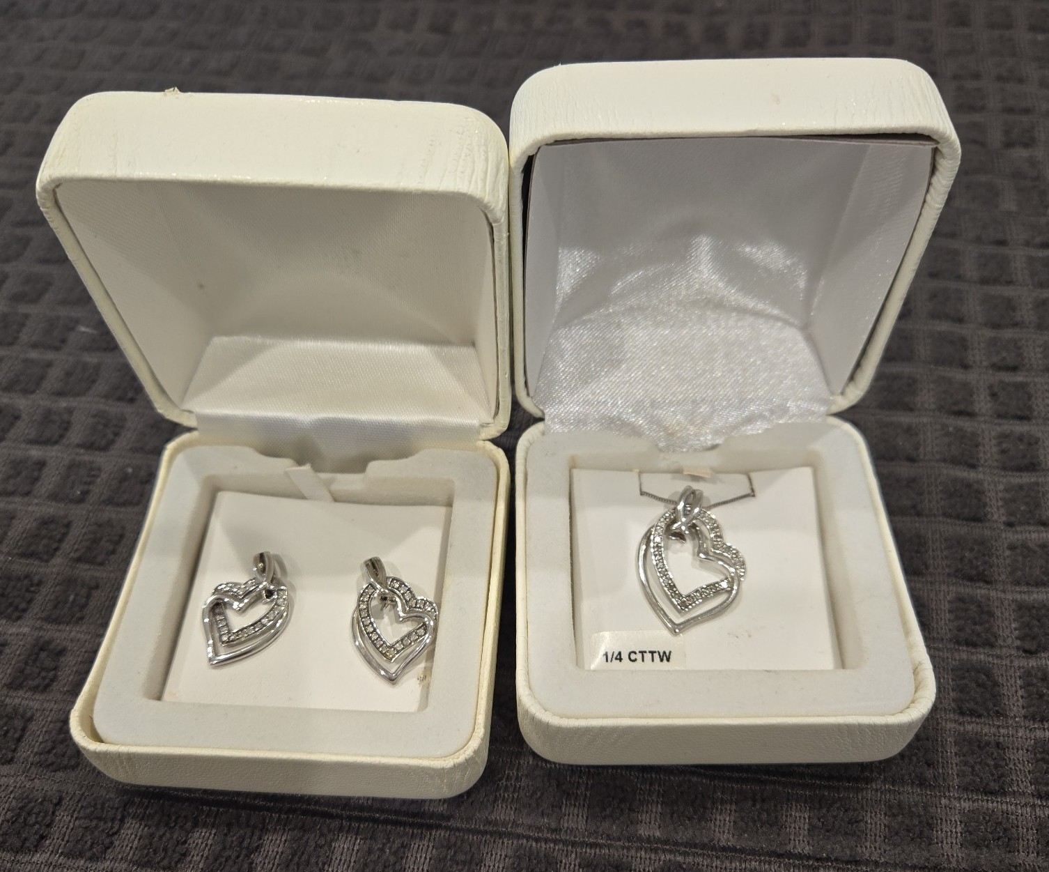 Double Heart Jewelry Set