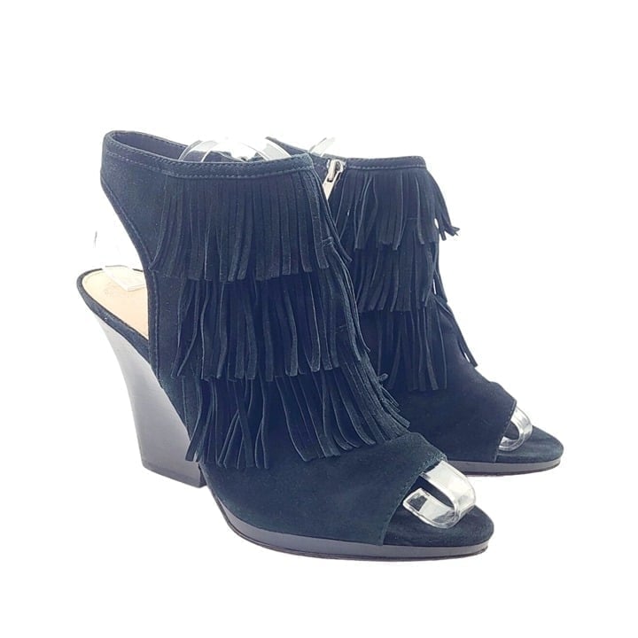 Vince Camuto Fringe Wedge Sandals - Size 9.5