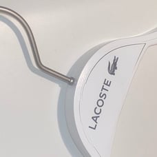 33 Lacoste® Pure Wood Premium Blazer Coat & Pant Hangers in Glossy White *NWT!