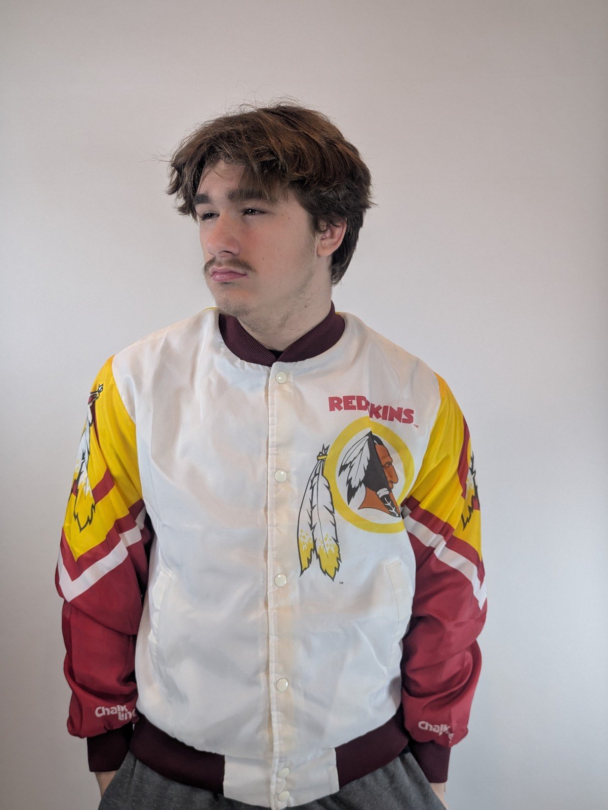 Vintage Washington Redskins Chalk Line Football Jacket, Size