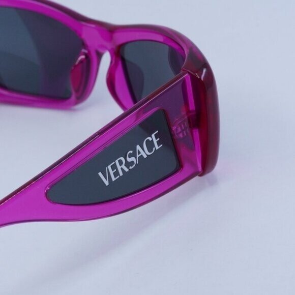 サングラス VERSACE Woman Sunglasses Fuchsia 0VE4481 543487 Versace 0VE4481 Fuchsia Fluo Transparent | Sunglasses