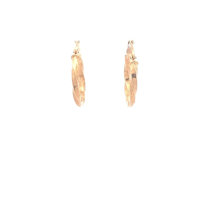 18K Yellow Gold Earrings Hoops Small 1.20 grams