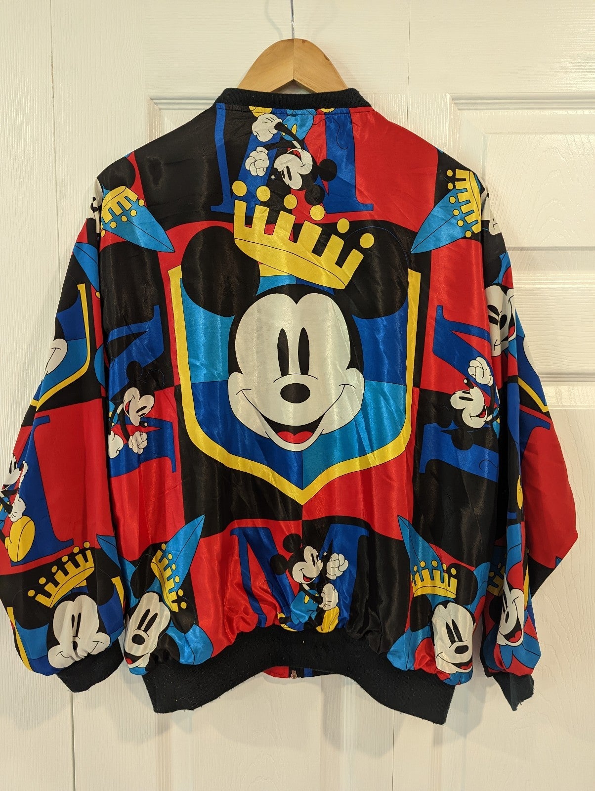 Vintage 90s All Over Print King Mickey Mickey Mouse Bomber Jacket Made in USA