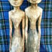 Antique Javanese Style Carved Wooden Loro Blonyo Figures