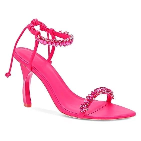 Aje Women's Jewel Sculptural Strappy Heel Fuchsia Pink Size 40 EU (MSRP 325)