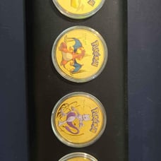 Pokemon Gold plates coins 4 total