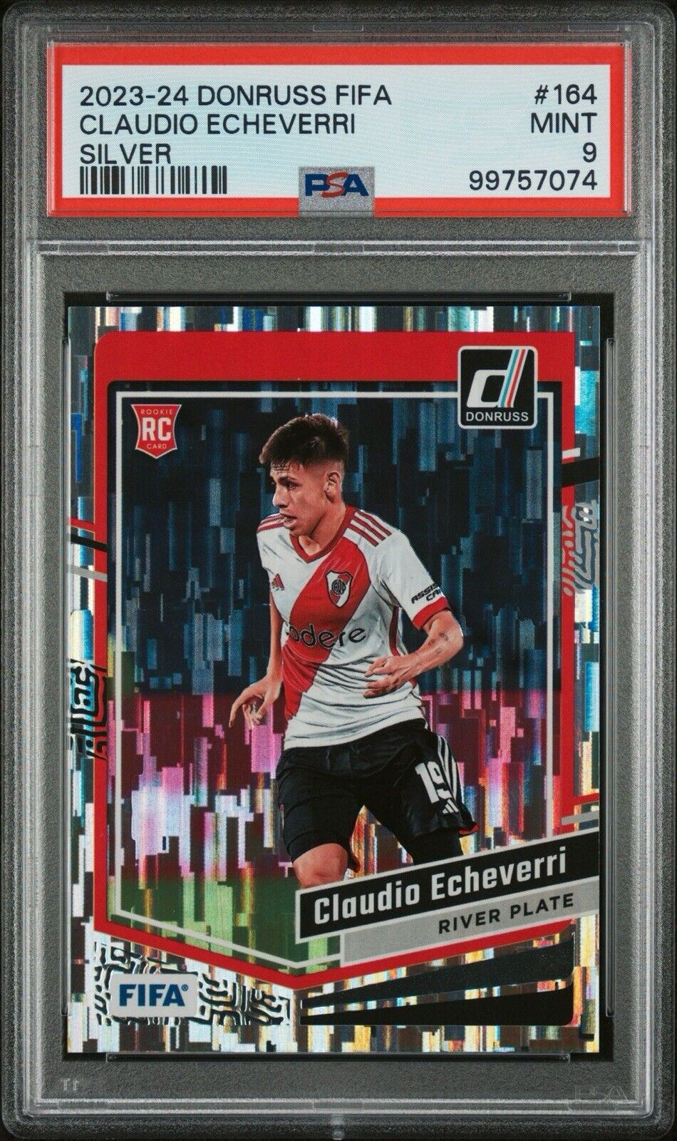 2023-24 Panini Donruss Claudio Echeverri Rookie RC Silver River Plate PSA 9