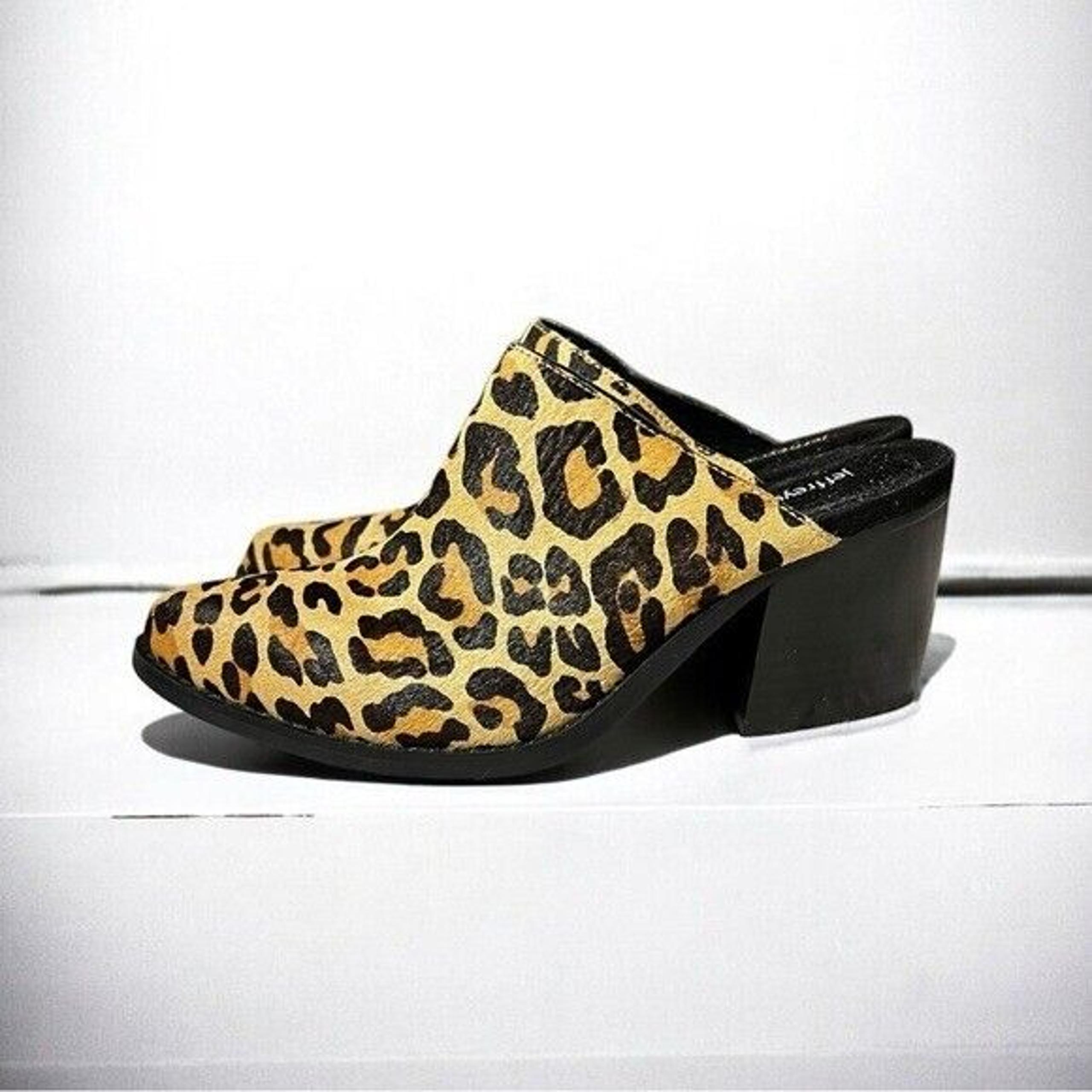 NEW Jeffrey Campbell Favela Genuine Calf Hair Mule Heeled Shoe Size 6.