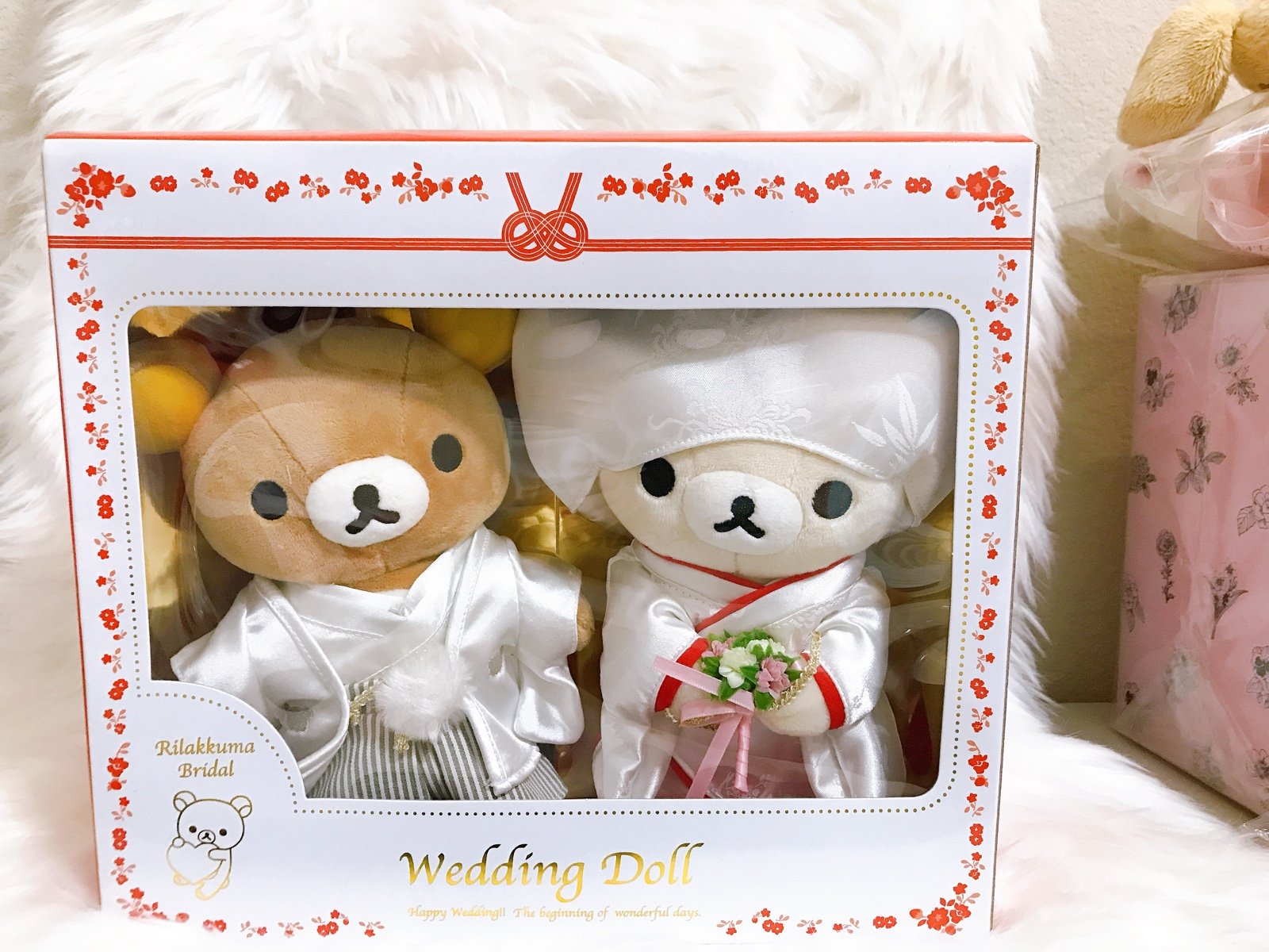 New In Box Bridal Wedding Rilakkuma Korilakkuma Set