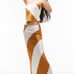Women's Topshop strapless top, Size 2, White and Gold