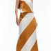 Women's Topshop strapless top, Size 2, White and Gold