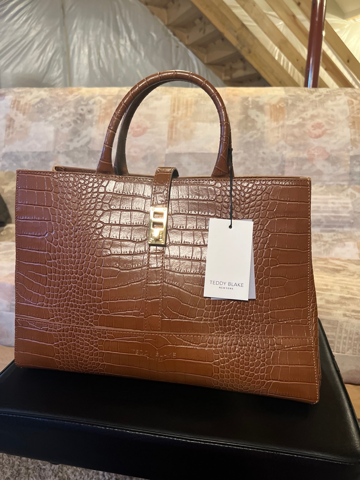 Teddy Blake Lola 15” Croco Tote