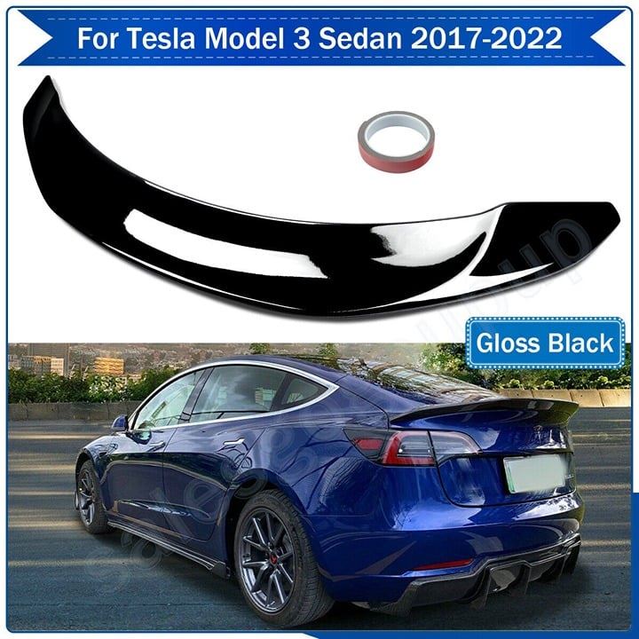 2017-2022 Tesla Model 3 Rear Spoiler PG PSM Style Gloss Black Brand New