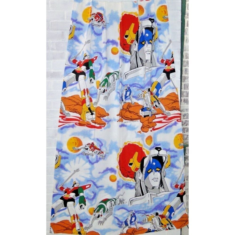 4 Vintage Voltron Drapes Curtains 1984 World Events Productions, Ltd.