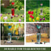 Kingsyard Glass Hummingbird Feeder for Outdoors Wild Bird Feeder with 6 Feeding