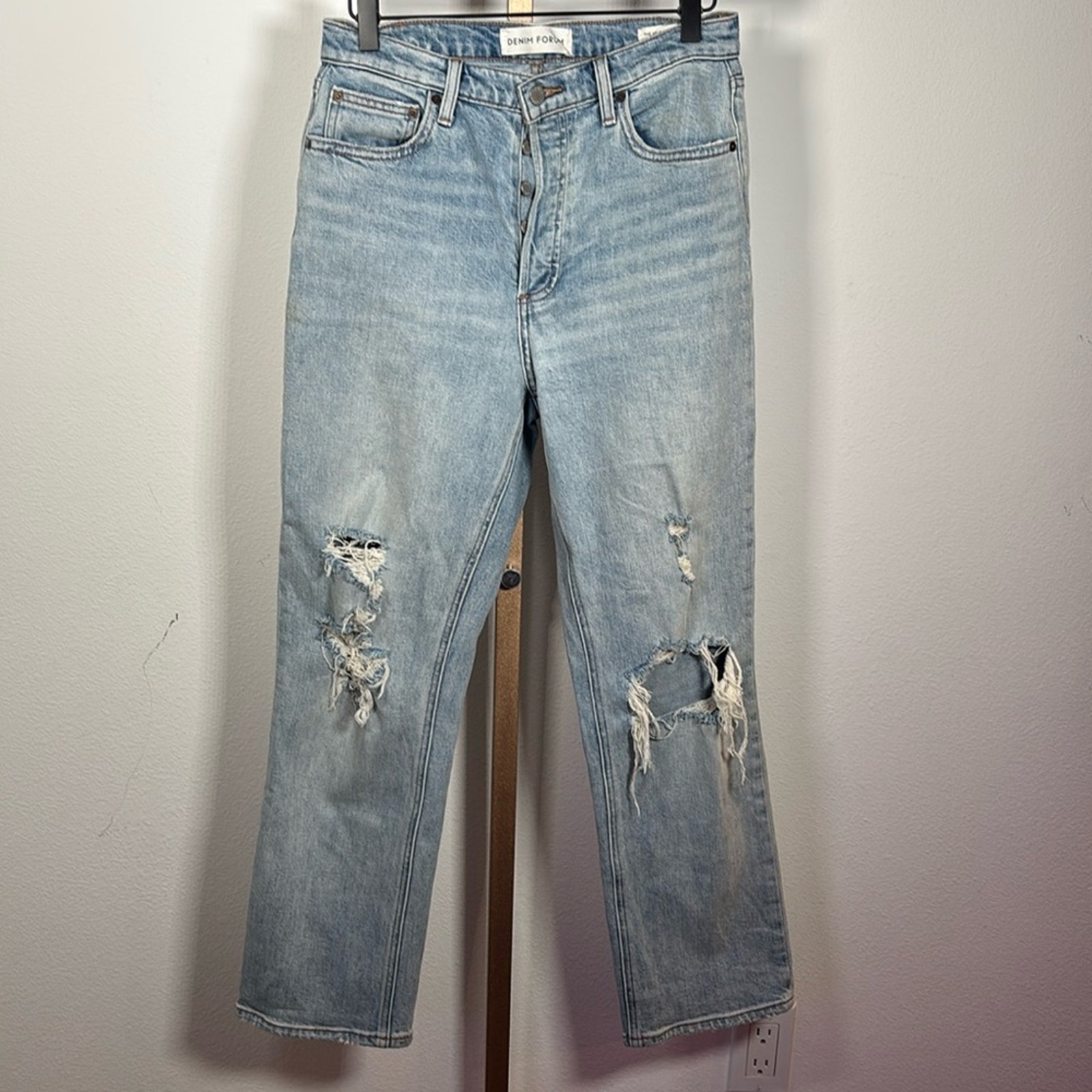 Denim Forum The Arlo High Rise Straight 28L Size 29 Aritza