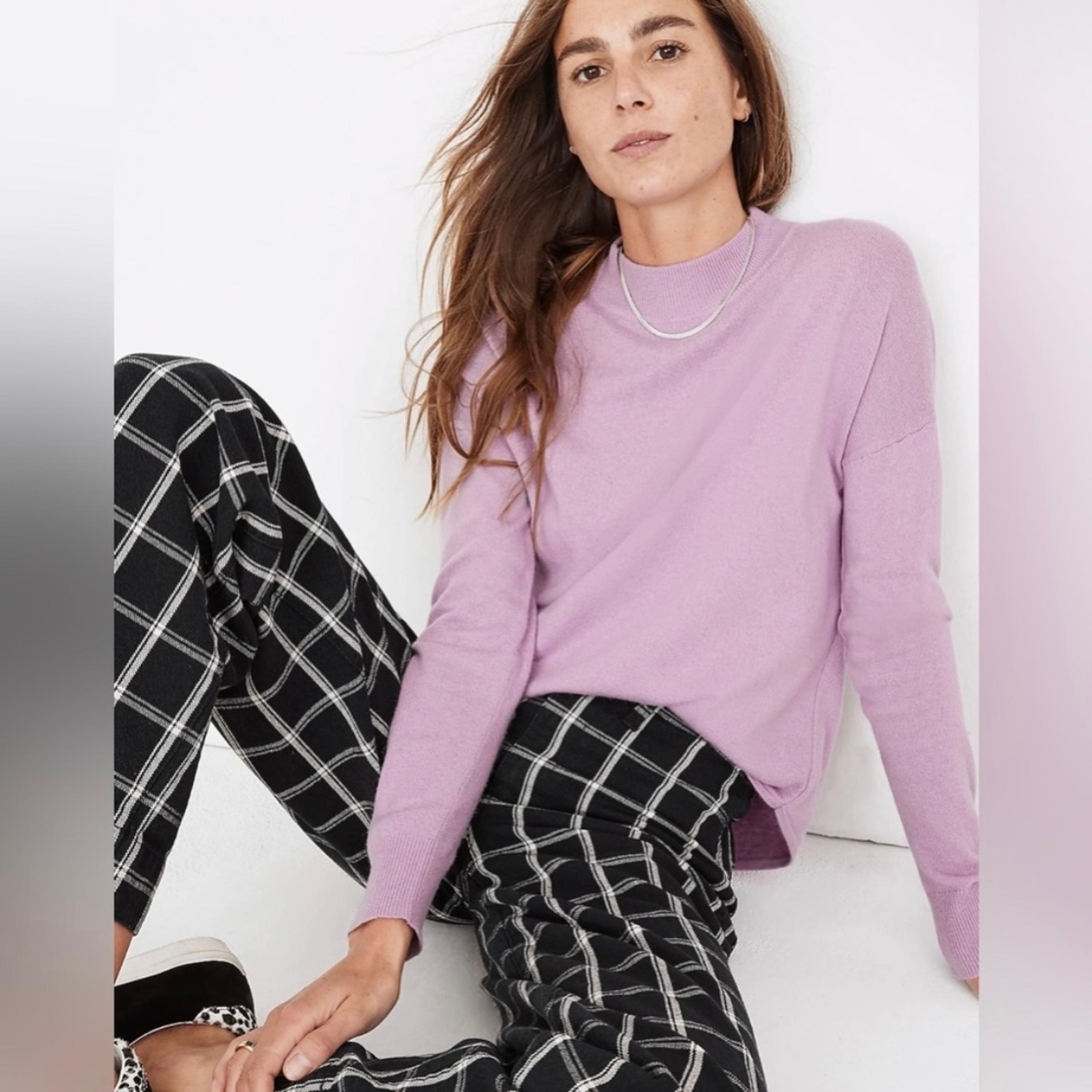 Madewell Lavender Purple Merino/Alpaca Ashbury Mockneck Sweater Size Small