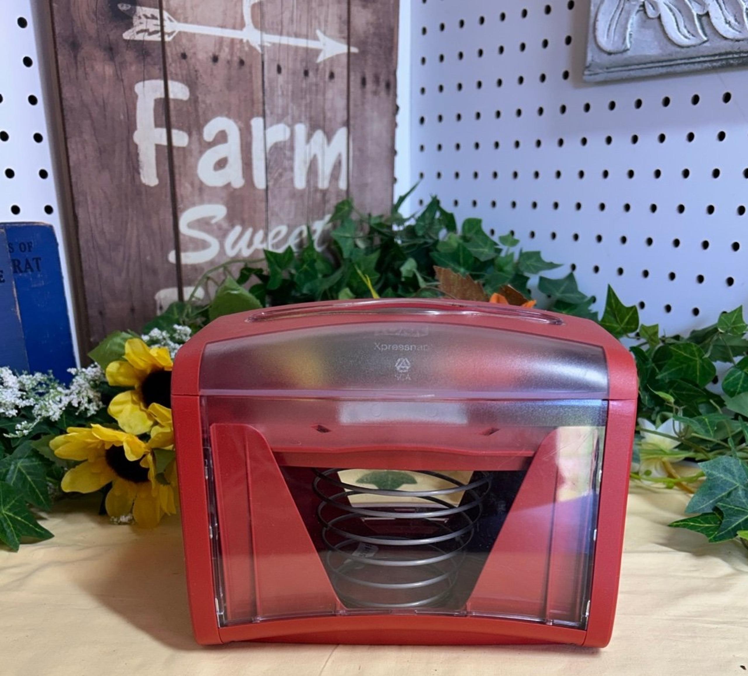 Tork Xpressnap Tabletop Napkin Dispenser RED Customizable Restaurant Holder Home