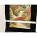 VTG Japanese Silk Embroidery Wall Hanging Tapestry Handmade Village River 19 x28