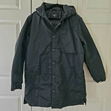 True Religion Men's Black Fashion Long Outerwear Parka Winter Jacket Size XL