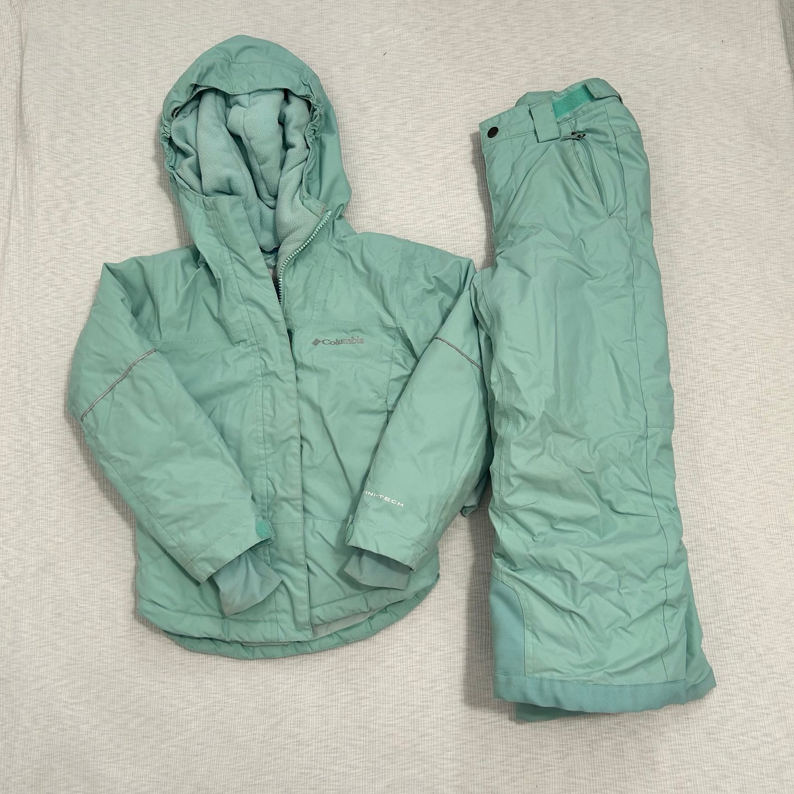 Columbia Kids Size XS 6/7 Unisex Snow Pants And Jacket Omni Tech Outgrown Blue