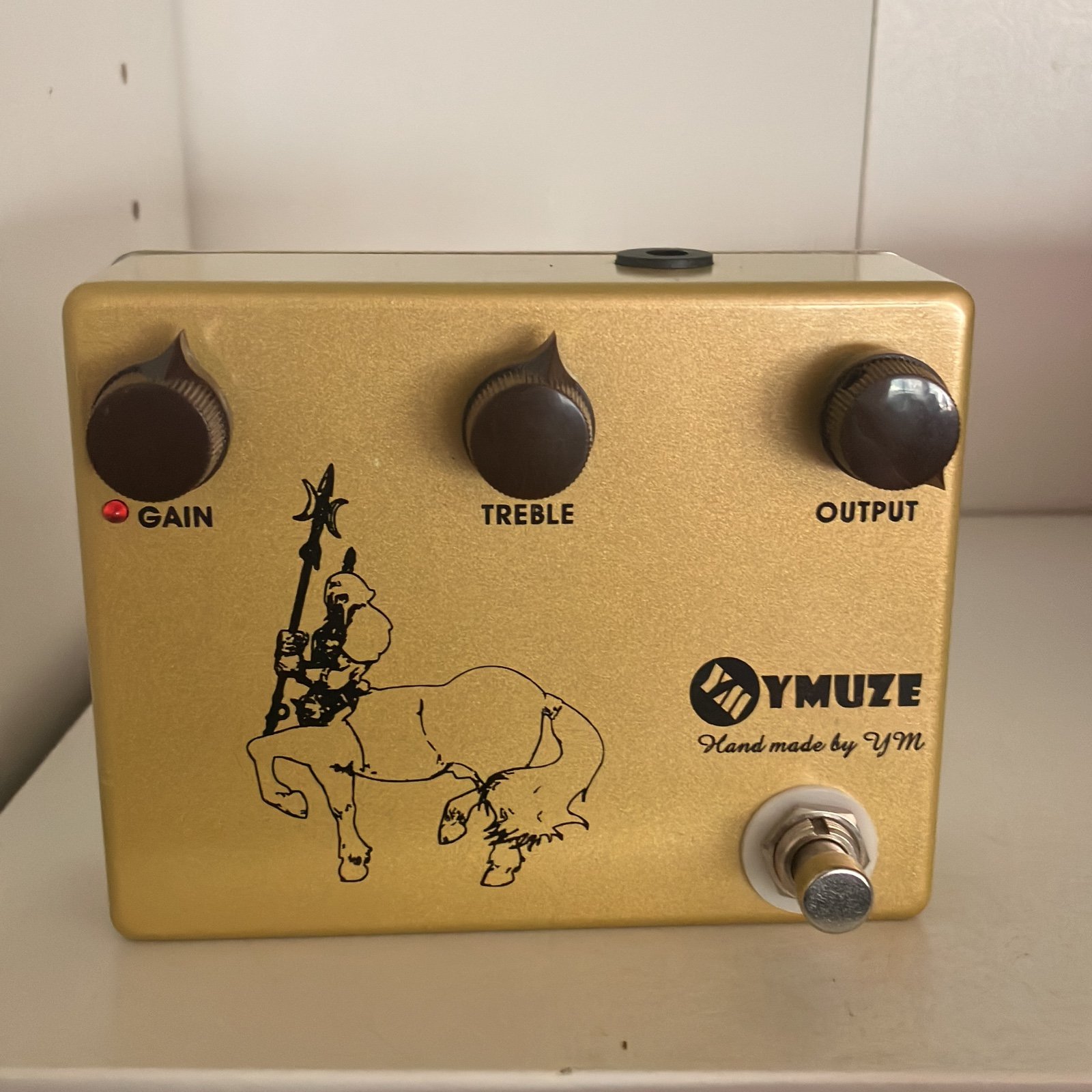 YMUZE Handmade GOLD Professional Overdrive Boost Guitar Effects Pedal