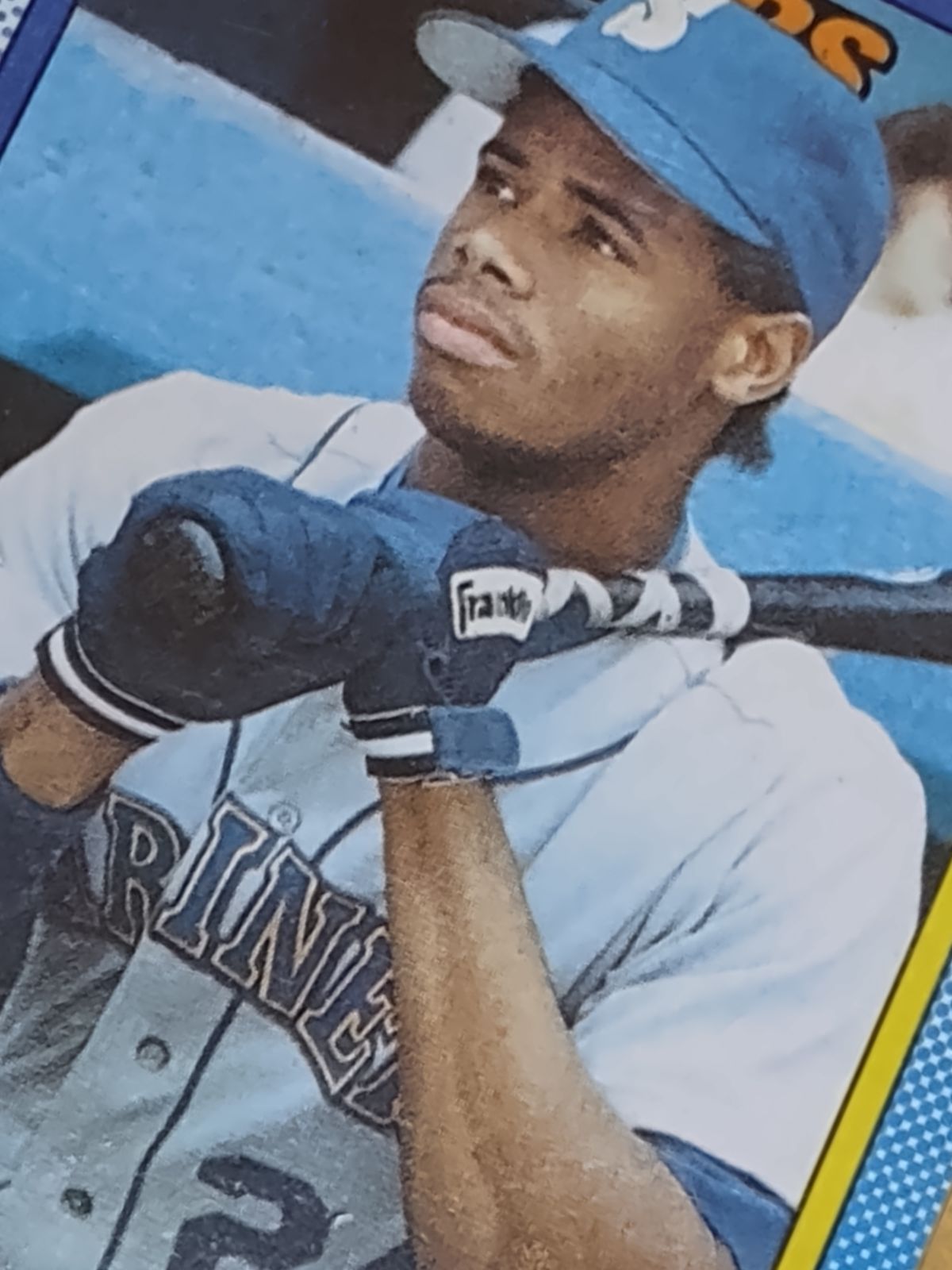 Topps ken Griffey Jr rookie card excellent condition. Has never really seen the